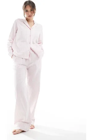 Threadbare Pyjama set in and white stripe