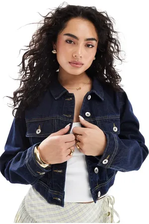 Bershka Workwear denim jacket in authentic indigo