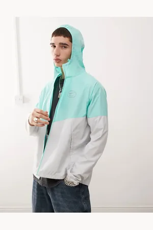 Nike Air run jacket in grey and turquoise