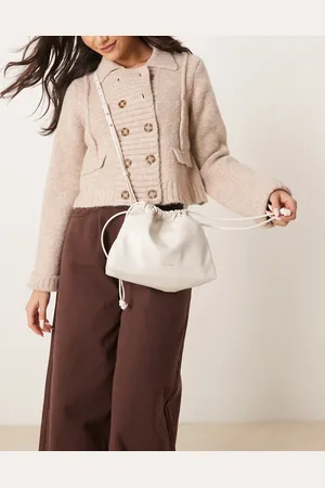 Calvin Klein Drawstring crossbody bag in off