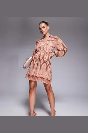 Forever New Tiered mini dress in mixed floral