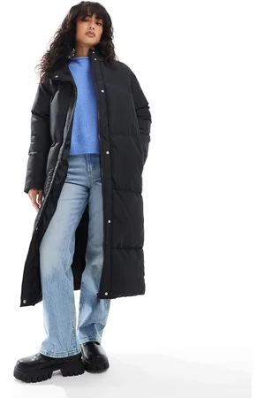 Threadbare Maxi puffer coat with hood in