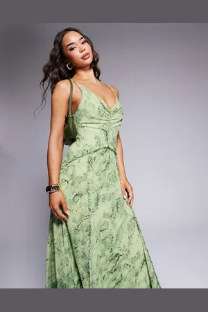 Forever New Drape maxi dress in snake print