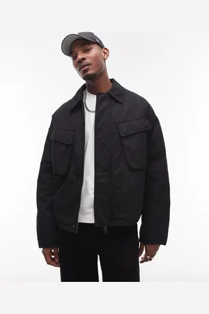 Topman Harrington jacket with double chest pockets in