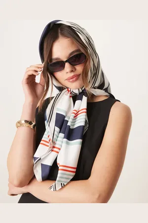 ASOS Large headscarf in spliced stripe print