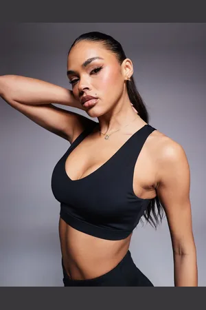 ASOS 4505 racer back medium support sports bra in
