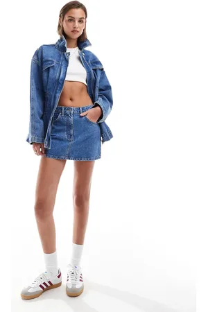 ASOS Denim pelmet skirt in midwash co-ord