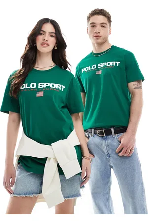 Ralph Lauren Sport capsule unisex large chest flag logo t-shirt classic oversized fit in mid