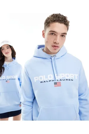 Ralph Lauren Sport capsule unisex large flag chest logo hoodie in light