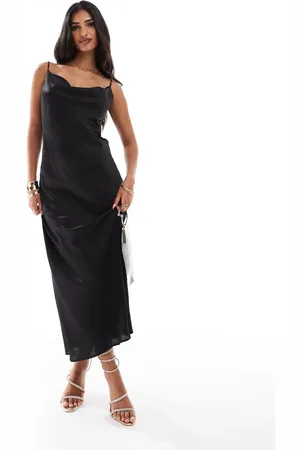 New Look Cowl neck satin midi dress in