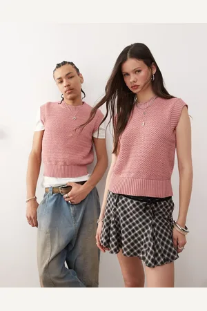 Reclaimed Unisex knitted boxy tank top in