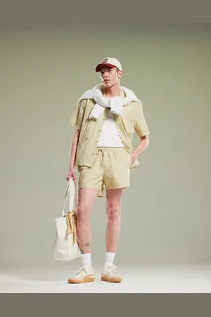 ASOS Co-ord seersucker swim shorts in short length in