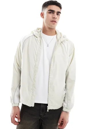 Pull&Bear Panel track jacket in beige
