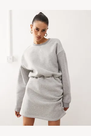 COLLUSION Sweat mini dress with logo in marl