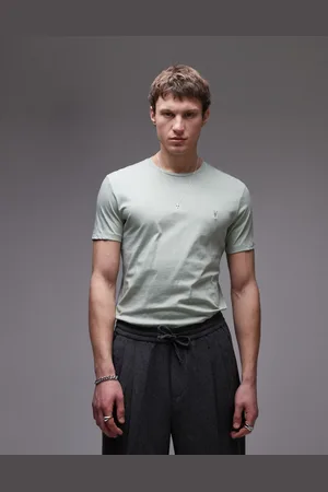 AllSaints Tonic short sleeve crew neck t-shirt in eden green
