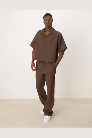 ASOS Slim flare joggers in plisse in