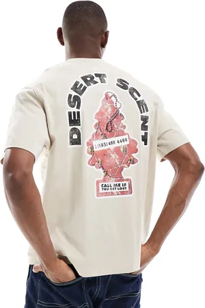 Bershka Everlast boxer t-shirt in beige