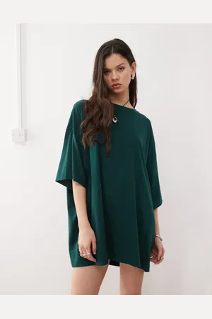 Weekday Huge t-shirt mini dress in dark exclusive to ASOS