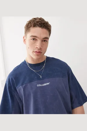 COLLUSION Spliced boxy logo t-shirt