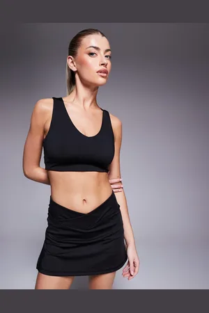 ASOS 4505 v neck racer back medium support sports bra in