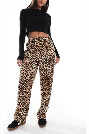 PUMA T7 straight leg trousers in leopard print