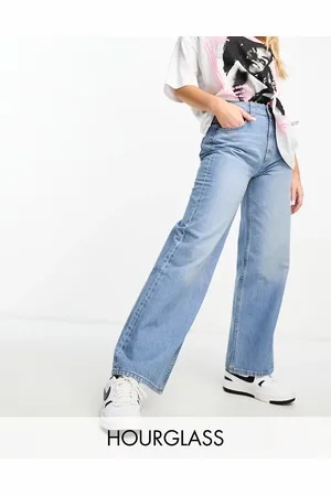 ASOS Hourglass wide leg dad jeans in mid