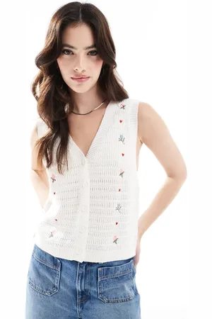 Cotton On Cotton On button down vest in porcelain