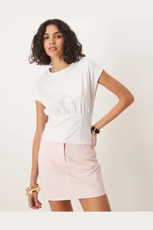 ASOS Cinched detail tee with corset detailing in