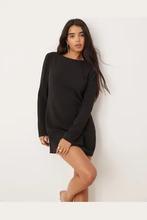 Forever New Long sleeve embellished back mini dress in