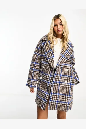 Monki Formal coat in check
