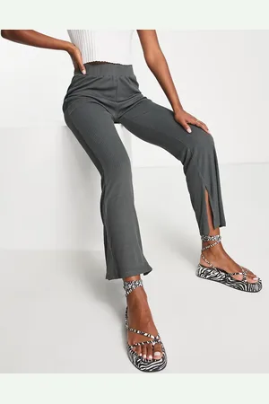 Urban Revivo Flare jersey trousers in emerald