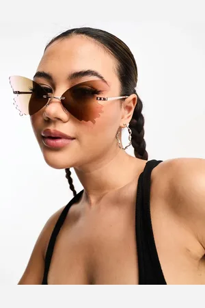 ASOS Butterfly rimless sunglasses in