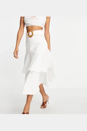 Forever New Tiered midaxi skirt co-ord in ivory