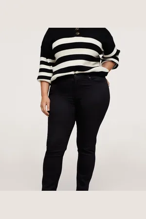 MANGO Curve straight leg jeans in