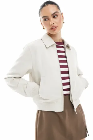 New Look Light weight bomber jacket in stone