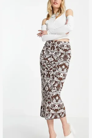 COLLUSION Knitted skirt in jacquard