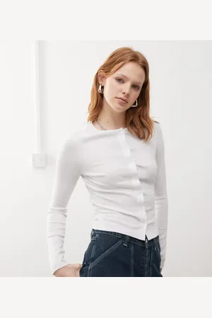 COLLUSION Long sleeve pointelle cardigan in