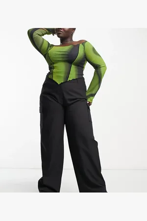 COLLUSION Plus wide leg tailored cargo trouser in
