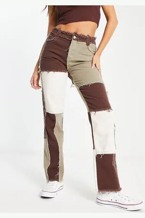 Jaded London Boyfriend jeans in patchwork denim
