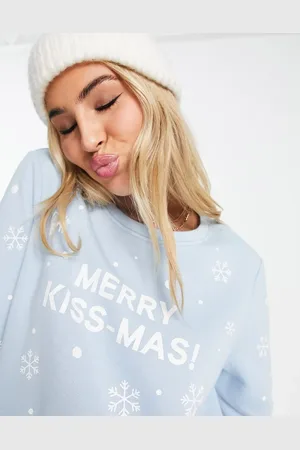 ONLY Snowflake merry kissmas jumper in