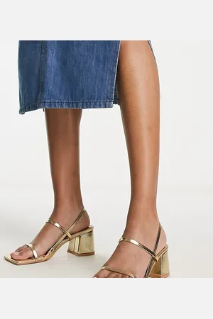 Public Desire Exclusive Just Realise strappy mid heel sandals in