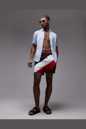 Tommy Hilfiger Drawstring swim shorts in diagonal stripe