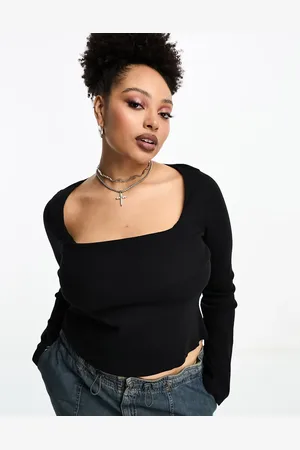 COLLUSION Plus long sleeve square neck in