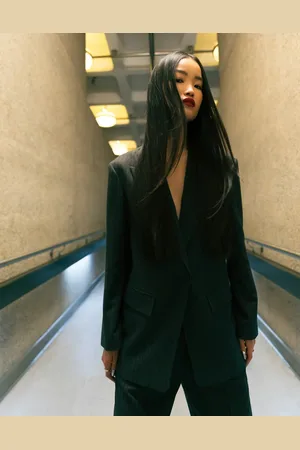 Topshop Co-ord tailored dad pinstripe blazer in
