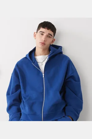 COLLUSION Boxy zip through hoodie co-ord in navy