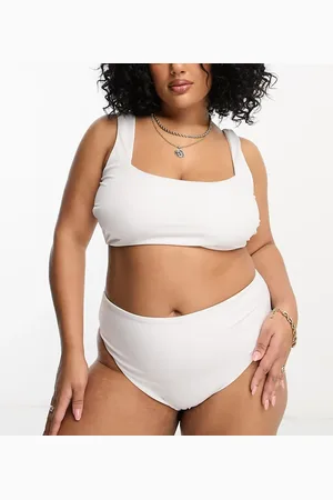 ASOS Curve mix and match square neck crop bikini top in