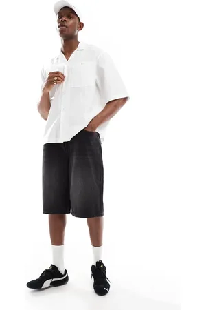Bershka Baggy denim short in