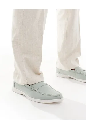 SEQWL Berwin loafers with chunky sole in sage