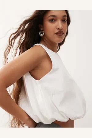 Monki Poplin bubble top in