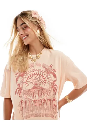 Billabong Beach classic t shirt in soft peach